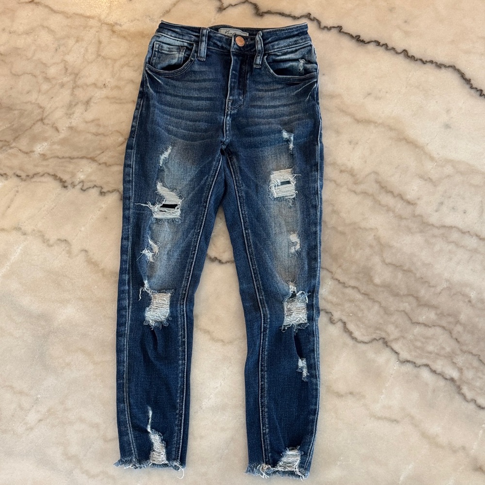 KanCan Kids Ripped Dark Blue Jeans